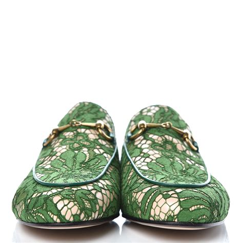 green gucci mules